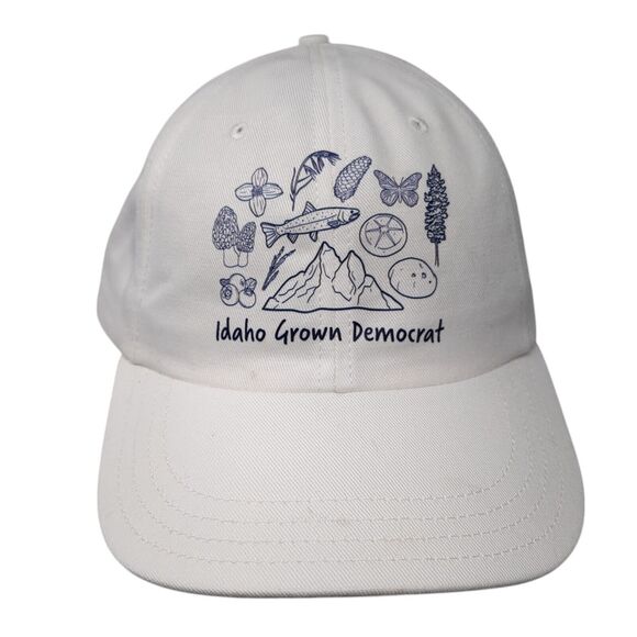 Idaho Grown Democrat Slideback Hat White One Size Adjustable Unionwear - Picture 1 of 8